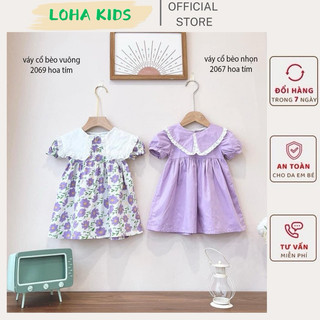 Váy babydoll  phối cổ,chất mềm mát cho bé,loha kidds(2067)