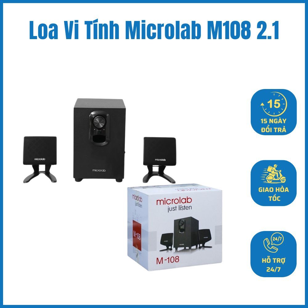 Loa Vi Tính Microlab M108 2.1 Hàng Chính Hãng Bảo Hành 12 Tháng