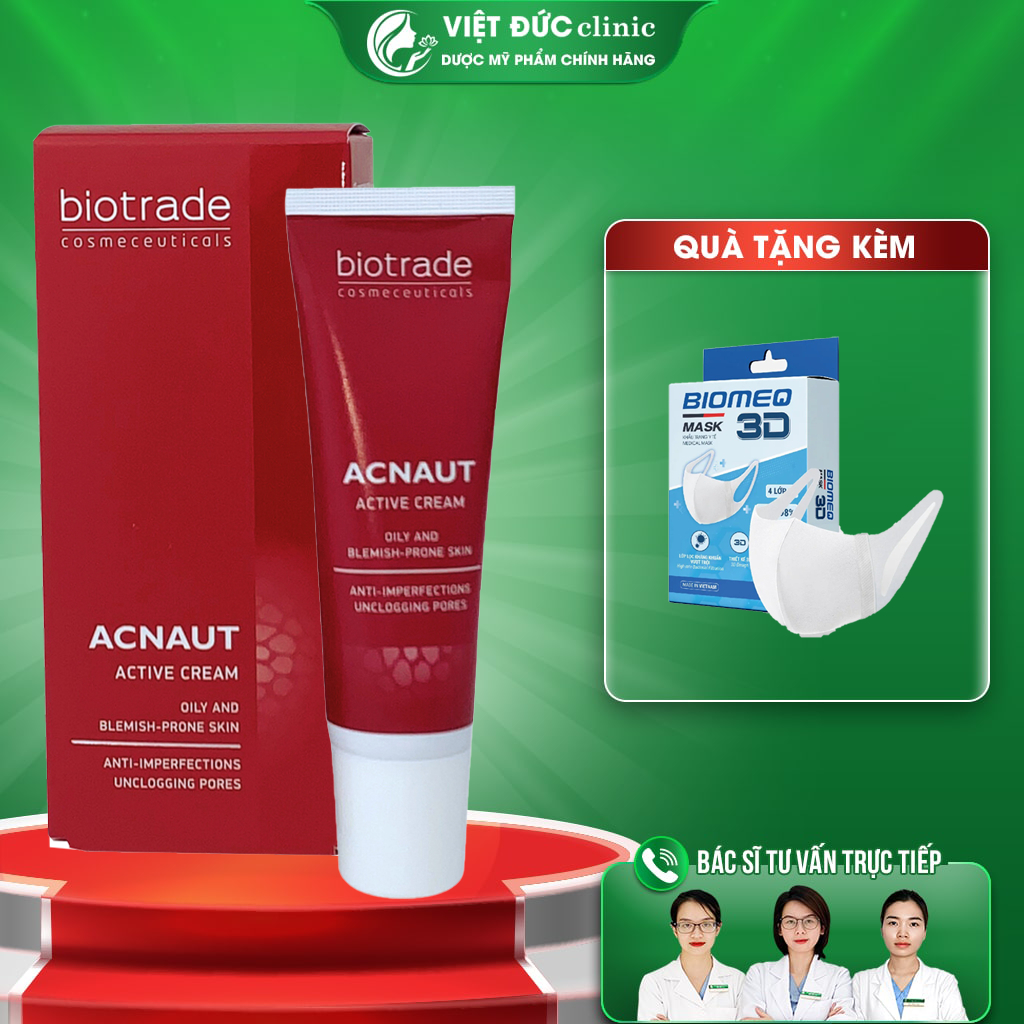 Kem chấm mụn Biotrade Giảm Thâm Mụn Giảm Nhờn Biotrade Acnaut Active Cream 15ml