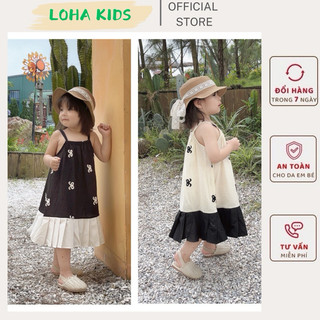 Váy 2 dây phối đuôi cá 5155 hàng thêu nổi loại đẹp size từ 8-26kg bé gái,loha kids