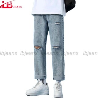 Quần baggy jean  LB_Official lưng cao,màu xanh bạc , LB246