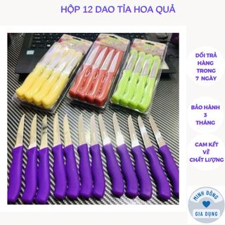 Hộp 12 dao tỉa hoa quả, dao tỉa rau củ quả rút xương chân gà