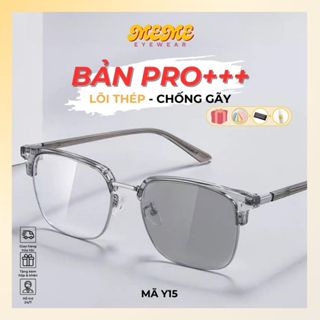 Mắt kính đổi màu dưới nắng có cận nam nữ thời trang chữ v chống UV chống ánh sáng xanh Mắt Kính MEME Y15