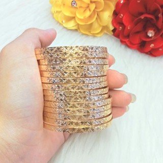 Vòng ximen đồng đỏ mẫu hoa thị 4 ly màu vàng miền tây 750 khóa lưỡi gà