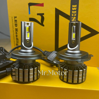 Đèn pha led 2 màu L7 công suất 50w chân H4 lắp zin ô tô và xe máy