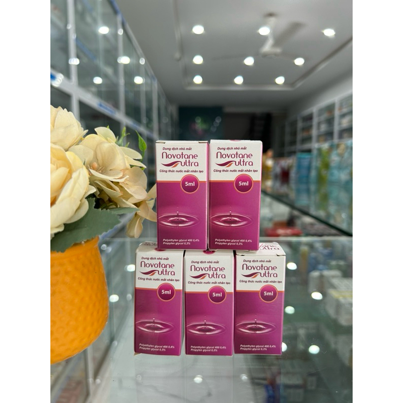 Nước Nhỏ Mắt Lens/Trang điểm Cấp Ẩm 2 Pha Cao Cấp Novotane Ultra-Dưỡng ẩm sâu, Giảm Khô Mỏi Mắt 5ml