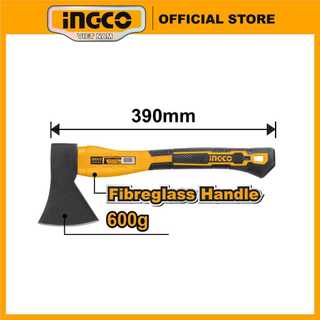 Búa rìu dài 390mm ingco hax0206008 chịu nhiệt thép carbon 45# đầu búa nặng 600g