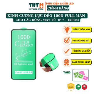 Cường Lực Gốm Dẻo CHống Mẻ Vỡ Viền Full Màn 100D Iphone 6plus/6/7/7plus/8/8plus/x/xs/xs max/11/11 pro/11 promax- Fullbox