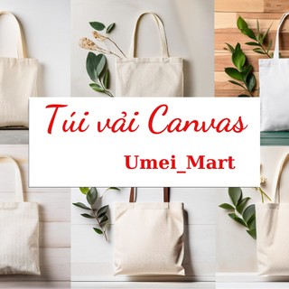Túi vải canvas đựng đồ giá rẻ, túi tote vải chính phẩm dày dặn _ unmei_mart