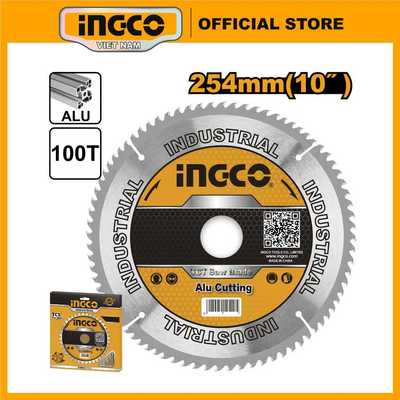 Lưỡi cắt nhôm hợp kim 254mm 100 răng TCT Saw Blade INGCO TSB3254210 cốt 30mm, 25.4mm, 16mm