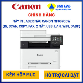 Máy in canon mf657cdw (in laser màu, scan, copy, fax, 2 mặt, usb, lan, wifi, dadf)