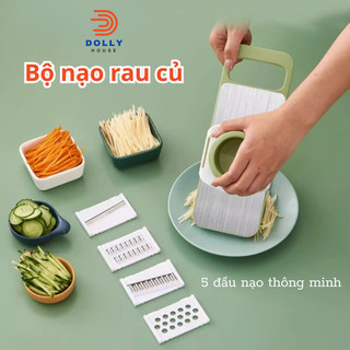 Nạo Rau Củ Dolly House, Nạo Đa Năng 5 Lưỡi Dao Cắt Hiện Đại. Bào Cắt, Cắt Tỉa Rau Củ Quả Tiện Lợi Nhanh Chóng