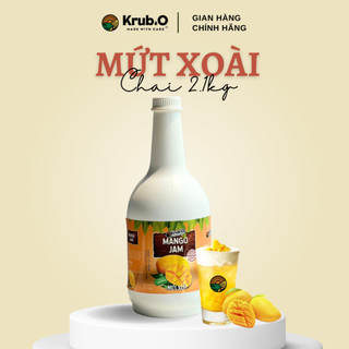 Mứt xoài Krub.O Chai 2.1kg - Sốt xoài đặc và có thịt quả - Pha trà trái cây, trà sữa, tráng miệng