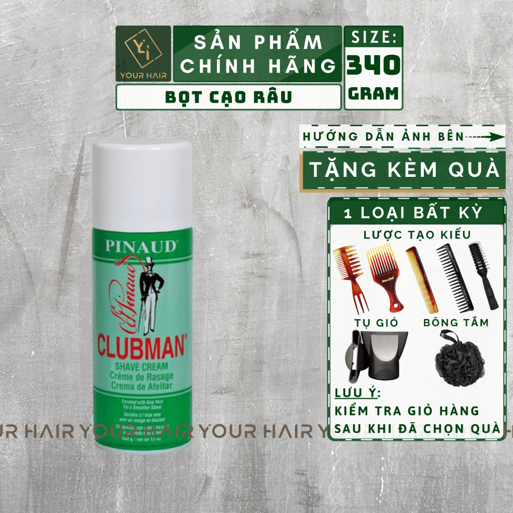 Bọt cạo râu Clubman Pinaud Shave Cream - 340g