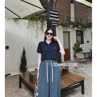 Quần jean kẻ cạp chun 2 màu