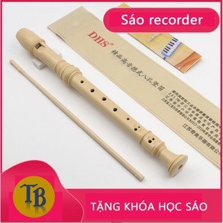 Sáo recorder 6 lỗ, 8 lỗ TB22 [Tặng khóa học cấp tốc ] màu kem cho học sinh- sáo dọc cho mọi lứa tuổi Thanh Tùng sáo trúc