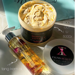 Kem body cốt ủ 500gr + oil 100ml.