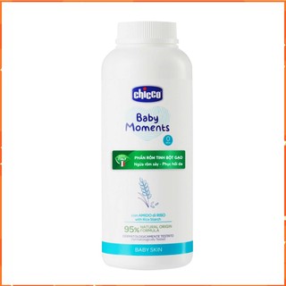 Phấn rôm Chicco chiết xuất từ tinh bột gạo an toàn cho bé từ sơ sinh