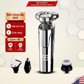 Máy cạo râu đa năng 3 lưỡi kép Shanen, Tỉa lông mũi, cạo sát, sạc điện, màn hình LED, shanen official