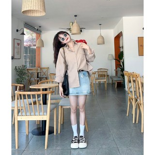 Sơ Mi Thô Nắp Túi Form Rộng Màu Sắc Thời Trang M033