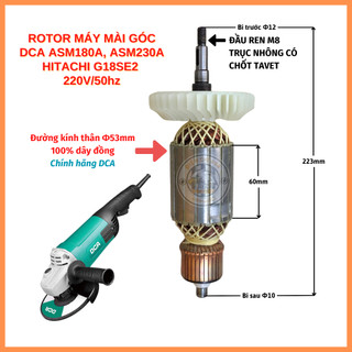 (Hàng DCA) Rotor mài HITACHI G18SA2, G18SE2 / DCA ASM180A dây đồng 220V - Tặng chổi than