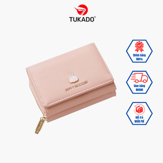 Ví Nữ Ngắn Mini Cầm Tay BATSIOE Nhỏ Gọn Nhiều Ngăn Đựng Tiền Da Cao Cấp Cực Đẹp Giá Rẻ BS03 - Tukado
