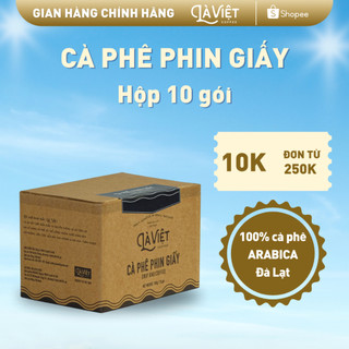 Cà phê phin giấy là việt 100% arabica - hộp 10 gói