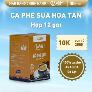 Cà phê hòa tan gold cà phê sữa 3in1 là việt hộp 12 gói