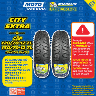 [MTVV] CẶP VỎ LỐP xe máy MICHELIN CITY EXTRA 120/70-12 & 130/70-12 TL MSX Epicuro Vespa GTS 946 GTV 300 GTS 300<END>