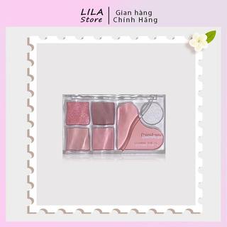 Phấn mắt nội địa trung, Bảng phấn mắt Daimanpu trang điểm má hồng bắt sáng 7 màu mềm lung linh T192