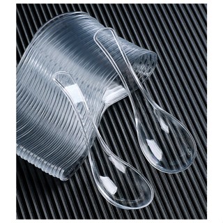 COMBO 50 muỗng nhựa ngắn dùng 1 lần tiện dụng 12x3.6cm