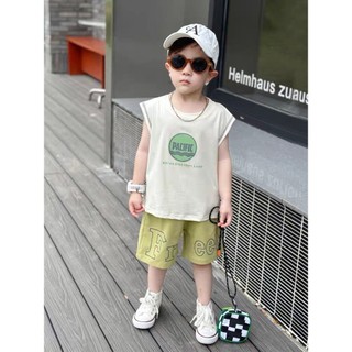 Bộ Quần Áo Bé Trai màu be hoạ tiết siêu độc lạ, chất cotton mềm mịn, mát, Set đồ bộ cho bé trai - Mã Pacific