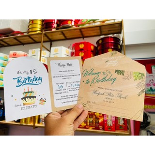 Thiệp Sinh nhật, thôi nôi bé dễ thương