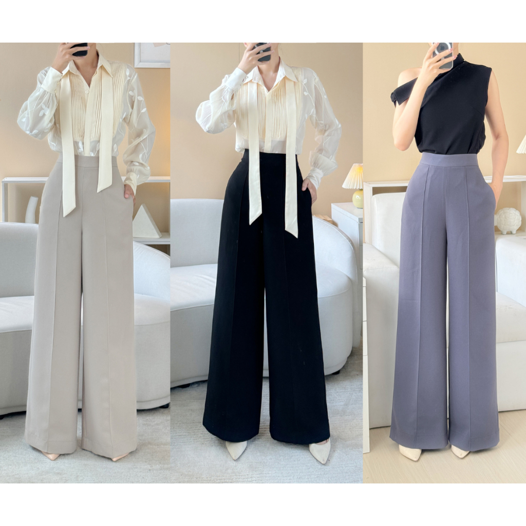 SÒ VINTAGE - DRIC Quần ống rộng túi xéo