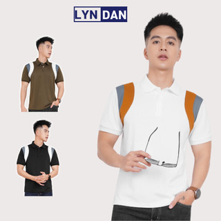 Áo polo nam nữ phối 2 nách LYNDAN chất liệu thấm hút mồ hôi, áo thun nam nữ cổ trụ ngắn tay phối màu trẻ trung.