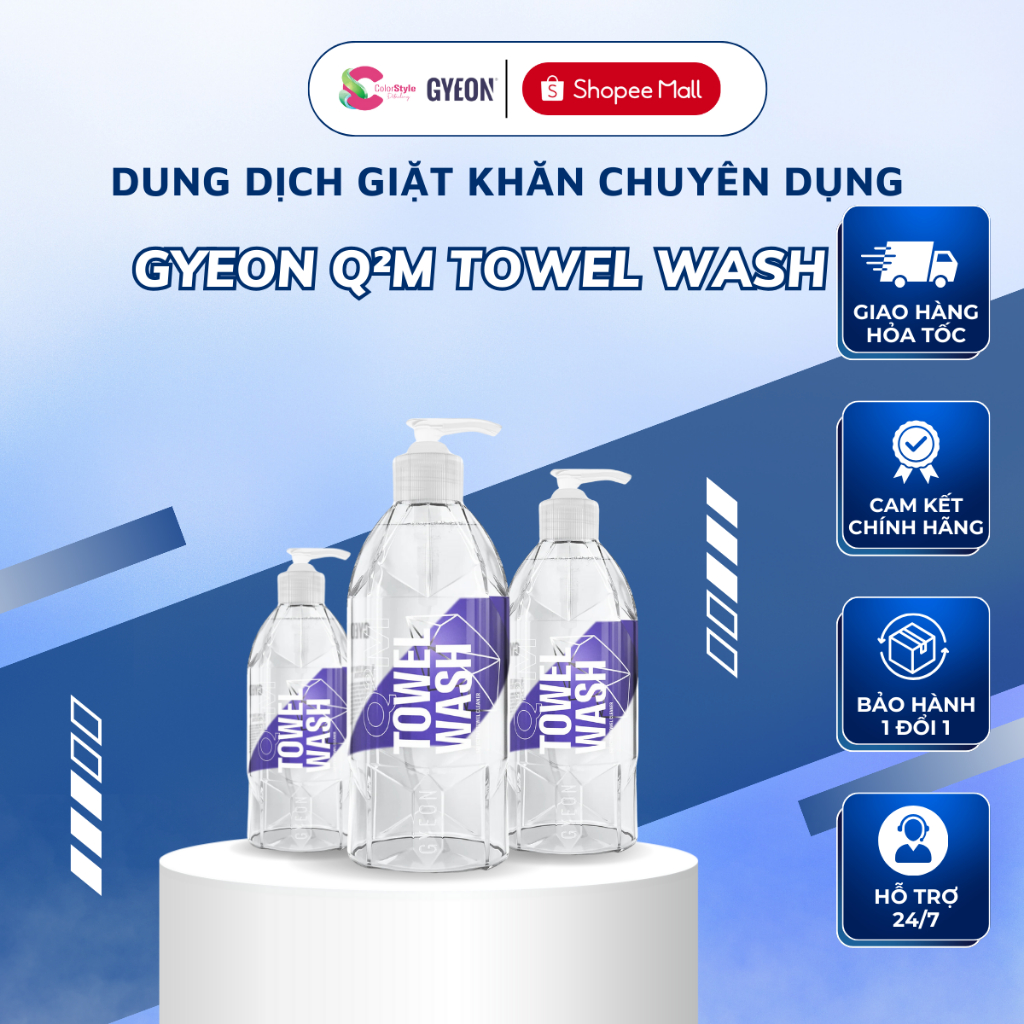 GYEON Q2M Towel Wash, Dung Dịch Giặt Khăn Microfiber Dung Tích 500 ml