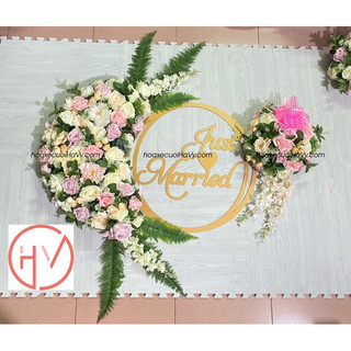 HOA XE CƯỚI TRẮNG HỒNG