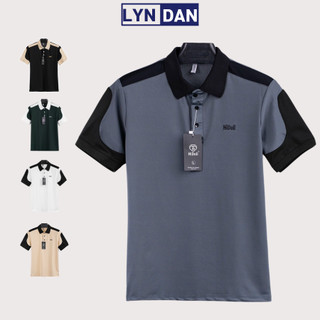  Áo thun nam cổ bẻ phối màu phối vai, áo polo nam nữ chất liệu thoáng mát co giãn 4 chiều
