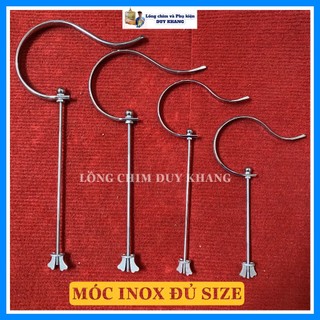 Móc inox lồng chim giá rẻ, 4 size đa dạng từ nhỏ đến lớn cho tất cả các loại lồng - phụ kiện lồng chim Duy Khang