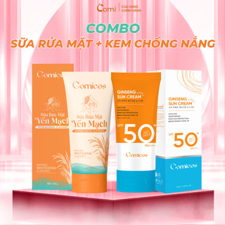 Combo Sữa Rửa Mặt Comicos + Kem Chống Nắng Hồng Sâm 6 Màng Lọc