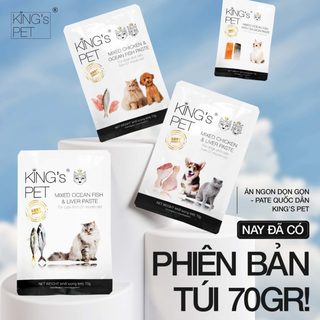 Pate king's pet / king pet gói 70g - thức ăn ướt cho chó và mèo __ __