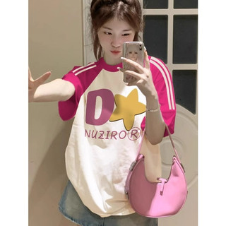 Local brand Focus Áo phông nữ Trái rồng form rộng cổ tròn áo thun Mùa hè ngắn tay áo 100% cotton
