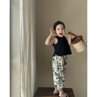 𝒀𝑰𝒀𝑨𝒀𝑨 𝑲𝑰𝑫𝑺  (HQ2430) - Set 2 món freestyle áo sách tay kèm quần bom hoạ tiết