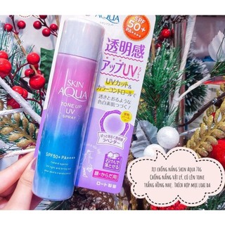 Chống nắng Skin Aqua xịt chống nắng body mặt nâng tone da trắng da bảo vệ da SPF 50+PA++++