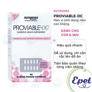 Men Vi Sinh Cao Cấp Nutramax Proviable-DC Cung Cấp Lợi Khuẩn Hổ Trợ Tiêu Hóa Cho Chó Mèo (Số 1 Tại Mỹ)