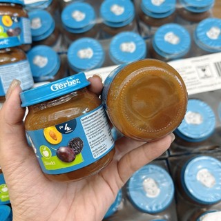 Mận nghiền Gerber set 2 hộp cho bé từ 4/6 tháng ăn dặm/ Đào nghiền Gerber ăn dặm cho bé