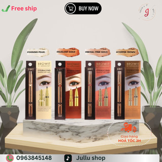 Nong Chat Eyeliner Nong Chat Que tạo bóng mắt, đầu xoay, phấn mắt dạng kem Browit by NongChat Eyemazing Shadow and Liner