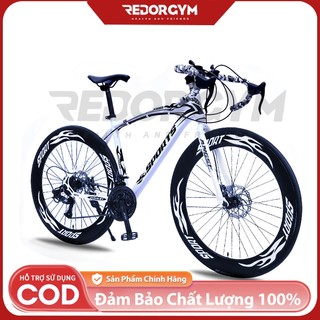 Redorgym -Xe đạp đường bộ, 26 inch 21 tốc độ, phanh đĩa khung thép carbon cao