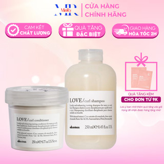 Dầu gội xả DAVINES Love Curl cho tóc uốn 250mlx2, tạo độ ẩm, chăm sóc và nuôi dưỡng cho mái tóc | HAIRSHOP MINRY