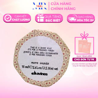 Sáp bóng Davines Shine tạo kiểu, giữ nếp tóc Wax 75ml, kiểm soát tóc và giữ định hình cho kiểu tóc | HAIRSHOP MINRY